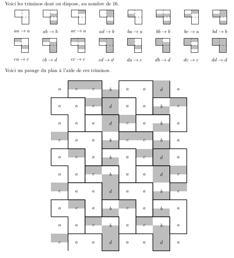 tuiles rectangulaires et puzzle